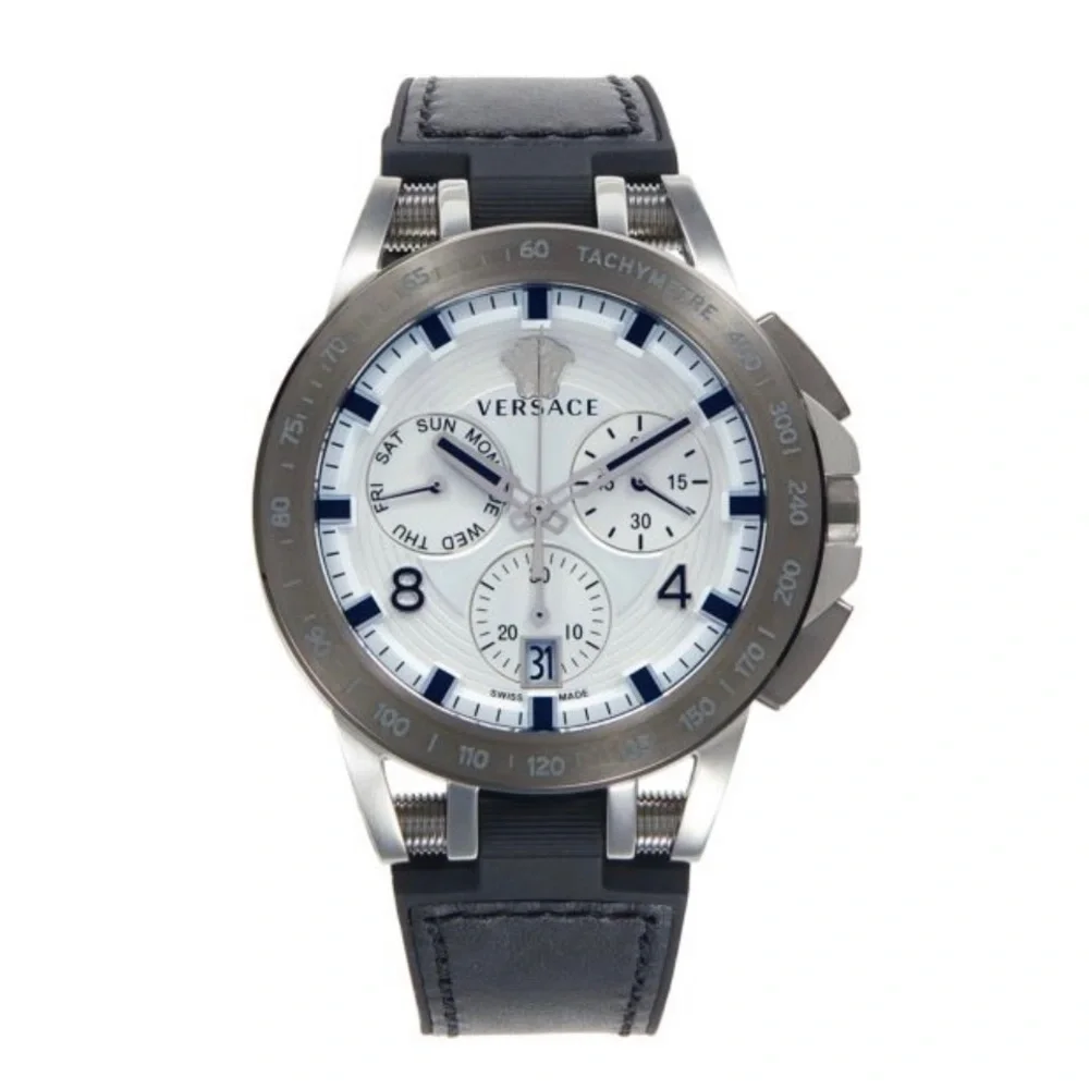 Versace Sport Tech Stainless Steel & Silicone Strap Watch - Picture 1 of 9